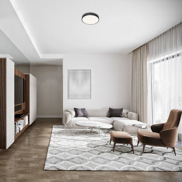 Rabalux 3314 Tesia LED Moderní stropní svítidlo | Teplá bílá | 36W | Bílá | Černá - r-3314