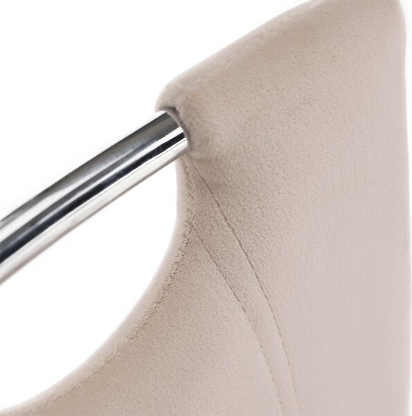KONDELA Jídelní židle, béžová Dulux Velvet látka / chrom, OLIVA NEW