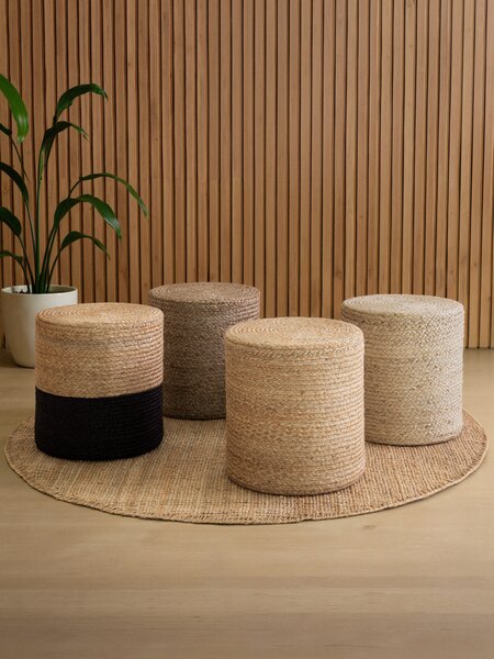 Hanse Home Sedací vak LOOMA POUF 106237 Beige/Black - 40x40 cm