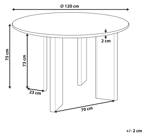 Jídelní stůl COSMO Bílá 120 cm 120 cm