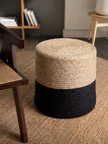 Hanse Home Sedací vak LOOMA POUF 106237 Beige/Black - 40x40 cm