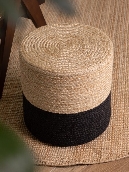Hanse Home Sedací vak LOOMA POUF 106237 Beige/Black - 40x40 cm
