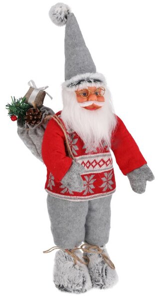 Vánoční figurka látkového Mikuláše 60 cm
