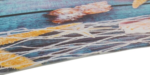 Apextextil, Protiskluzová 3D předložka Moře, 60x180, modrá, koupelna