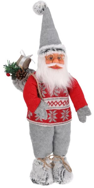 Vánoční figurka látkového Mikuláše 60 cm