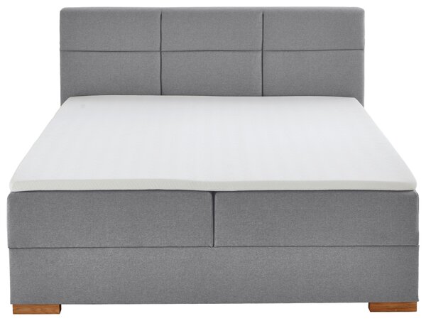 POSTEL BOXSPRING, 180/200 cm, šedá home24 - Postele s úložným prostorem, Online Only