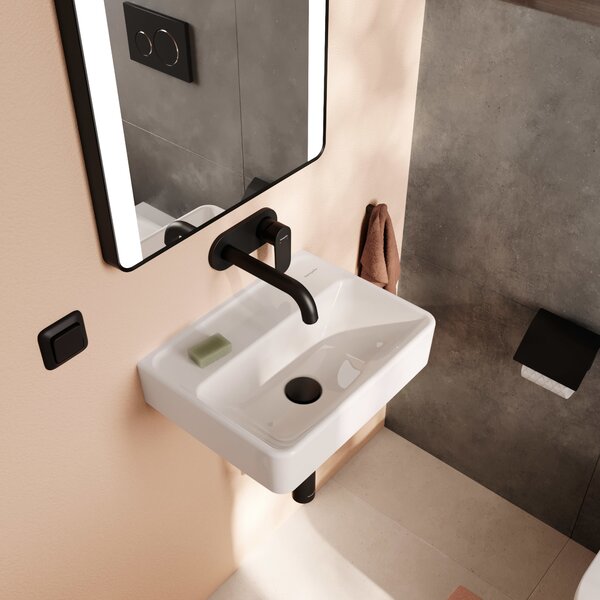Hansgrohe Xanuia Q umyvadlo 45x34 cm obdélníkový klasický bílá lesk 60231450