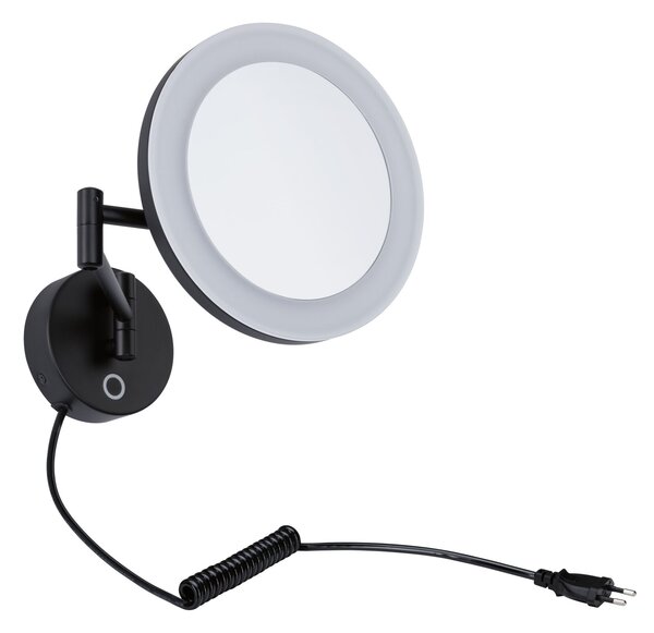 Paulmann 71149 Masua, osvětlené kosmetické zrcátko 3xzoom, LED4W 2700/400/6500, matná černá