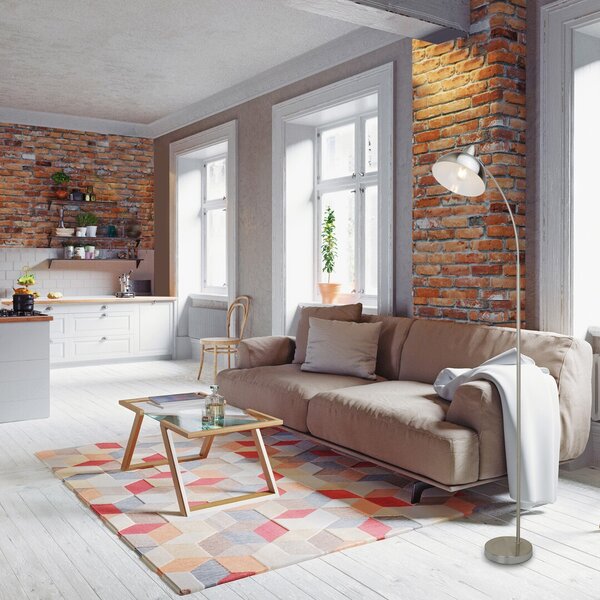 Rabalux Chromová stojací lampa Daron pro žárovku E27 5241