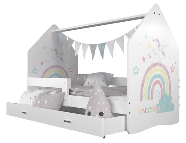 Dětská postel domeček - Unicorn Velikost spací plochy: 160x80