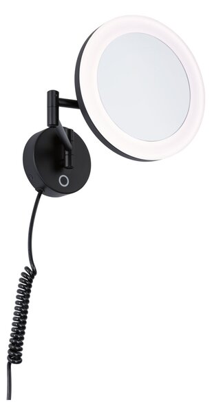 Paulmann 71149 Masua, osvětlené kosmetické zrcátko 3xzoom, LED4W 2700/400/6500, matná černá