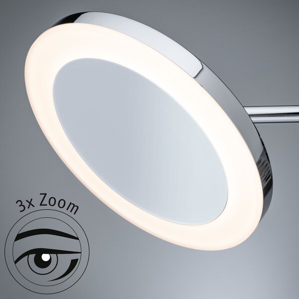 Paulmann 71148 Masua, osvětlené kosmetické zrcátko 3xzoom, LED4W 2700/400/6500, chrom