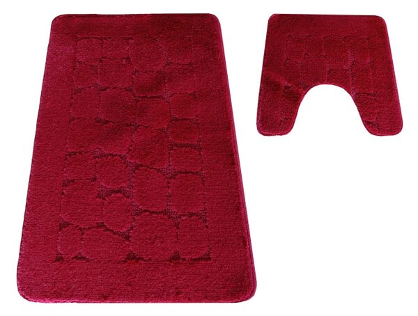 Sada koupelnových koberečků Montana CLTSTONE burgundská