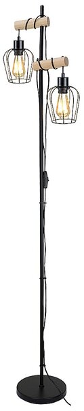 Rabalux Černá stojací lampa Fabian pro žárovku 2x E27 5246
