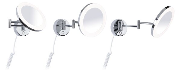 Paulmann 71148 Masua, osvětlené kosmetické zrcátko 3xzoom, LED4W 2700/400/6500, chrom