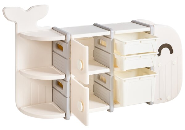Organizér na hračky WHALAN Velryba 83 cm Béžová