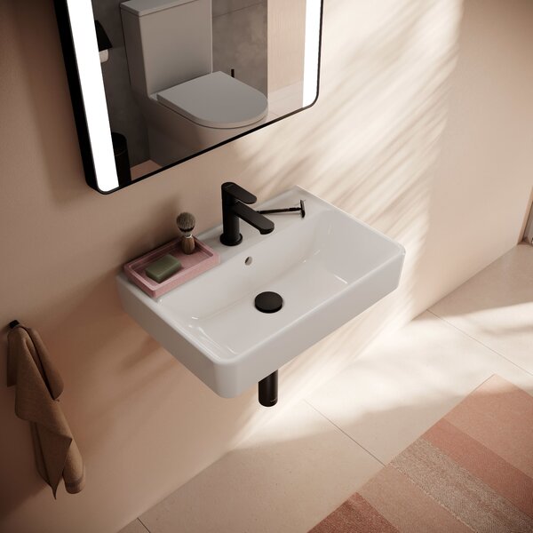 Hansgrohe Xanuia Q umyvadlo 55x37 cm obdélníkový klasický bílá lesk 60209450