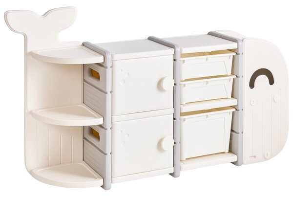 Organizér na hračky WHALAN Velryba 83 cm Béžová
