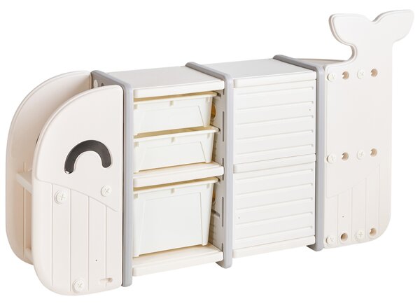 Organizér na hračky WHALAN Velryba 83 cm Béžová