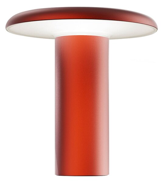 Stolní lampa Artemide Takku LED s dobíjecí baterií, červená