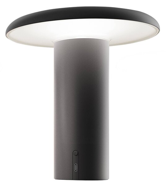 Stolní lampa Artemide Takku LED s dobíjecí baterií, černá