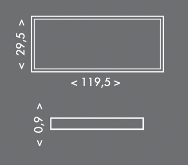 Ecolite LED-GPL44/B-45/BI panel 30x120 4000K