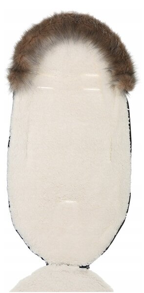 Dětský fusak do kočárku BABYMAM Premium - Cappuccino/beránek ecru