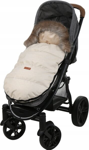 Dětský fusak do kočárku BABYMAM Premium - světle béžový