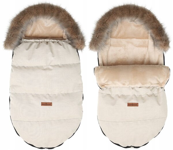 Dětský fusak do kočárku BABYMAM Premium - světle béžový