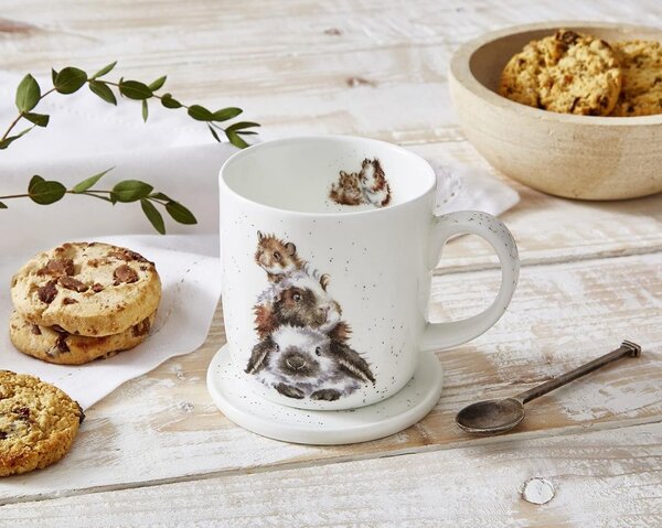Porcelánový hrnek s podtáckem Kamarádi 290 ml