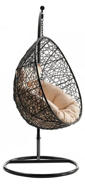 Závěsné křeslo Musarika, Barva: korpus: šedá / polštáře: šedá 5903211097171