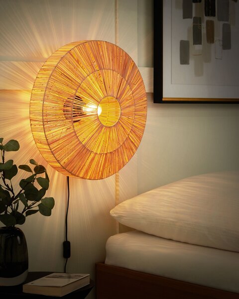 Nástěnná lampa LUMUT Přírodní Proutí
