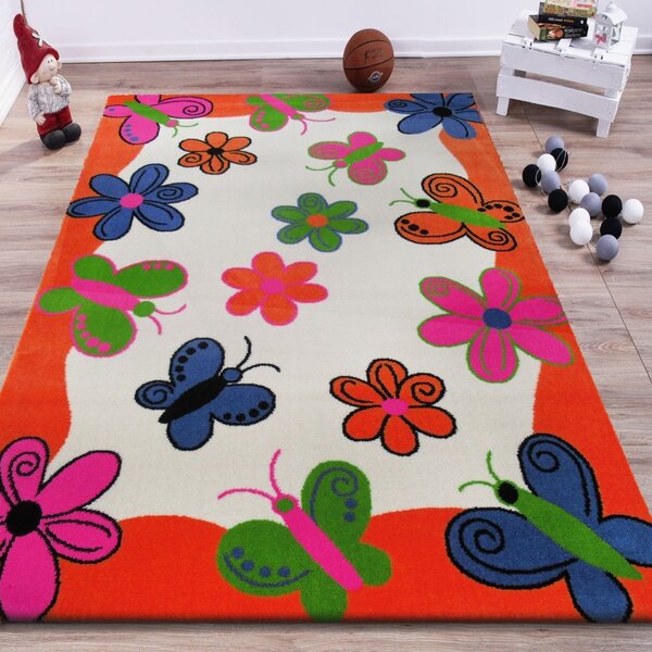 Dětský koberec v krémově oranžové barvě Šířka: 133 cm | Délka: 190 cm