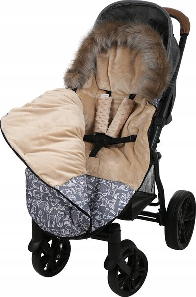 Dětský fusak do kočárku BABYMAM Maxi - Boho/béžový