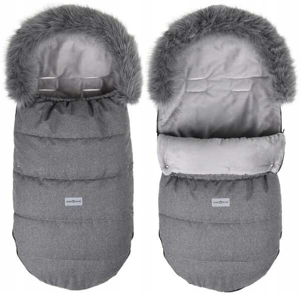 Dětský fusak do kočárku BABYMAM Maxi - tmavě šedý melange