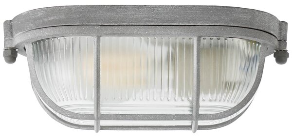 Brilliant 94458/70 BOBBI - Stropní industriální svítidlo v šedé barvě 21 x 10,5cm, 1xE27, IP20 (Stropní nebo nástěnné šedé svítidlo v retro stylu)