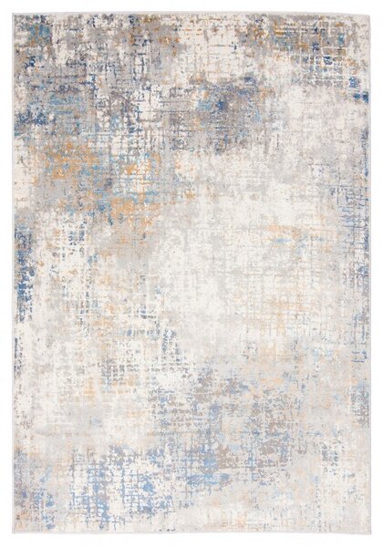 Makro Abra Moderní kusový koberec PORTLAND G512B bílý modrý Rozměr: 140x200 cm