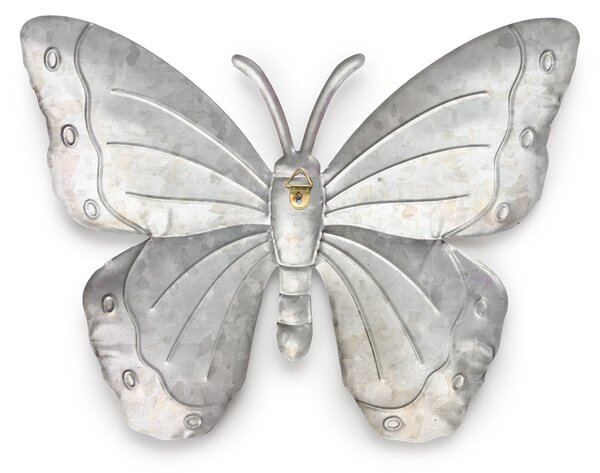 Nástěnná kovová dekorace motýl BUTTERFLY 30 cm - více barev Barva: Fialová