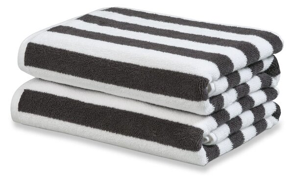 Vandyck Ručník Verona Stripes Off black - 60x110 cm