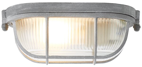 Brilliant 94458/70 BOBBI - Stropní industriální svítidlo v šedé barvě 21 x 10,5cm, 1xE27, IP20 (Stropní nebo nástěnné šedé svítidlo v retro stylu)