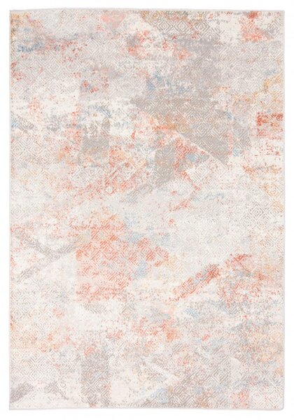 Makro Abra Moderní kusový koberec PORTLAND G500C bílý červený Rozměr: 80x150 cm