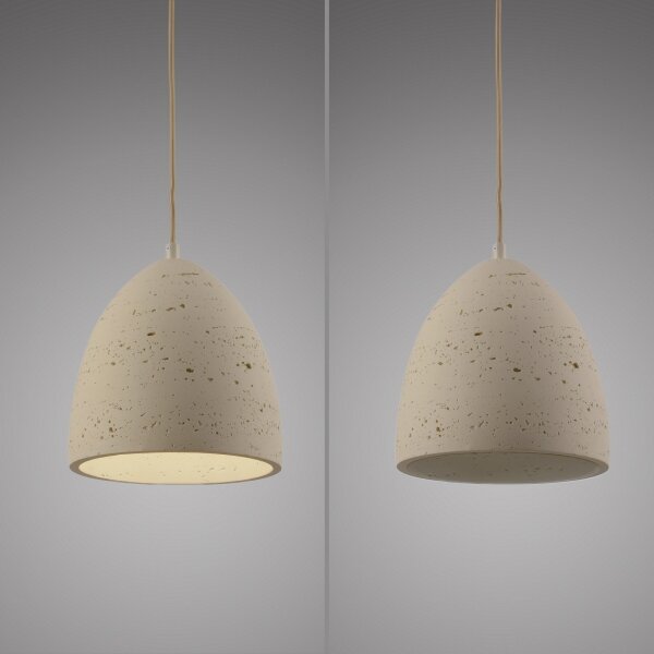 Schöner Wohnen 12540-42 - Lustr na lanku TRAVENTA 1xE27/40W/230V pr. 21 cm beton