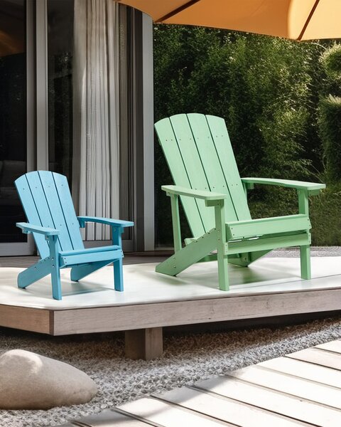Zahradní židle ADIRONDACK Světle zelená