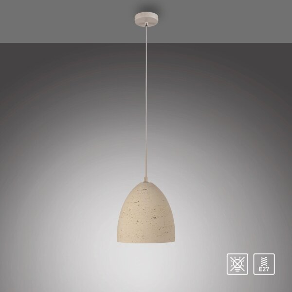 Schöner Wohnen 12540-42 - Lustr na lanku TRAVENTA 1xE27/40W/230V pr. 21 cm beton