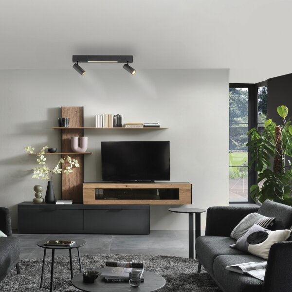 Schöner Wohnen 11793-18 - LED Bodové svítidlo DANTE 2xGU10/10W+LED/7,2W černá