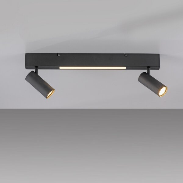 Schöner Wohnen 11793-18 - LED Bodové svítidlo DANTE 2xGU10/10W+LED/7,2W černá