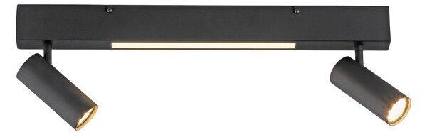 Schöner Wohnen 11793-18 - LED Bodové svítidlo DANTE 2xGU10/10W+LED/7,2W černá