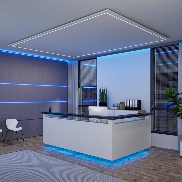 Paulmann LED pásek – prodloužení MaxLED 500 COB 2,5 m RGBW, stmívatelný, Chrom / stříbro, Obývací pokoj / jídelna, Plast