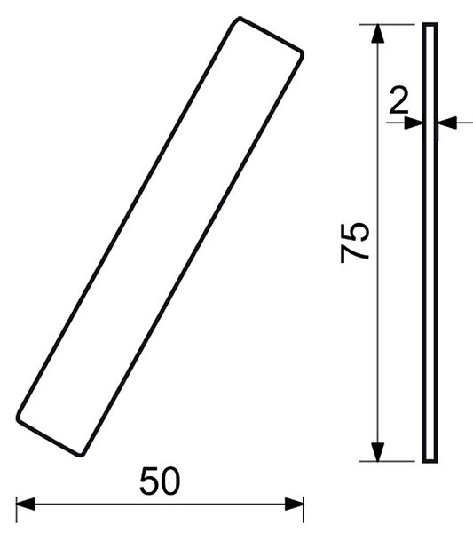 Domovní písmeno v plochém „2D“ provedení RICHTER RN.75L (černé), /, RICHTER Černá matná