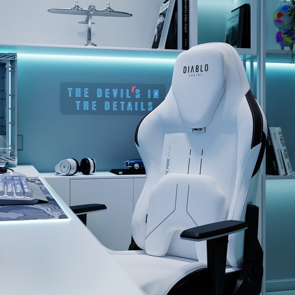 Bílá herní židle Diablo X.One Prime, Normal Size, Ghosted White